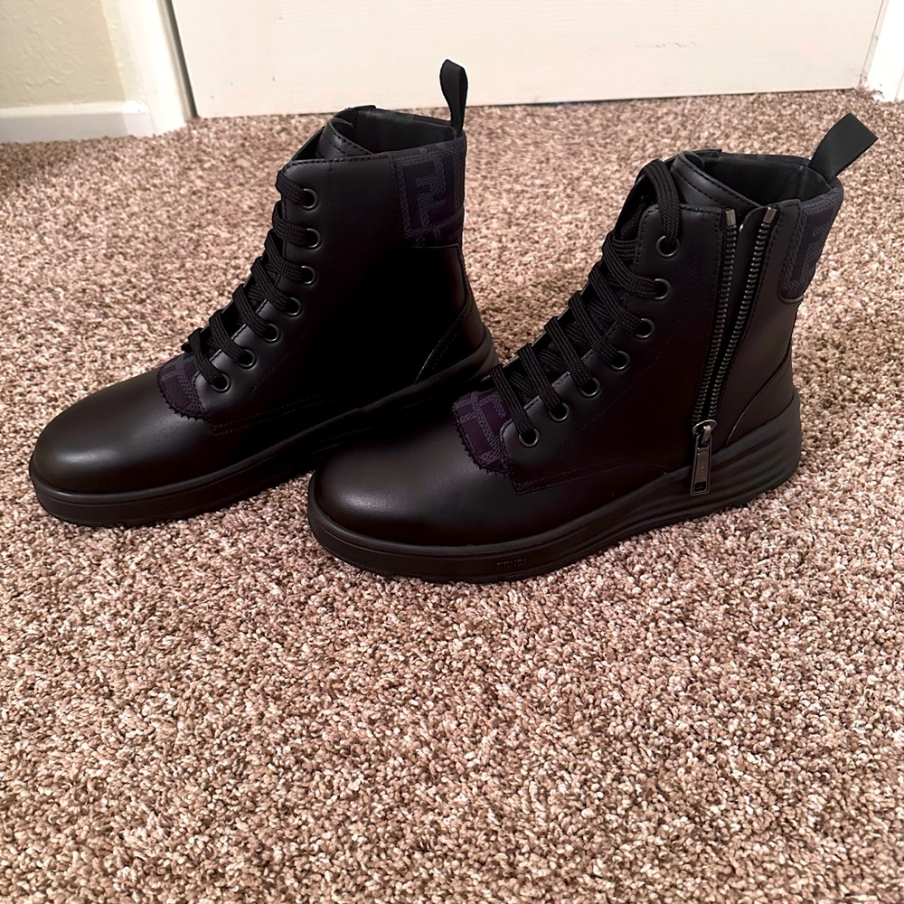 NWT!! Authentic Fendi C. Black Rifle Boots, Size 9.5 Men’s.